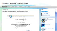 Desktop Screenshot of blog.emrullahakdemir.com